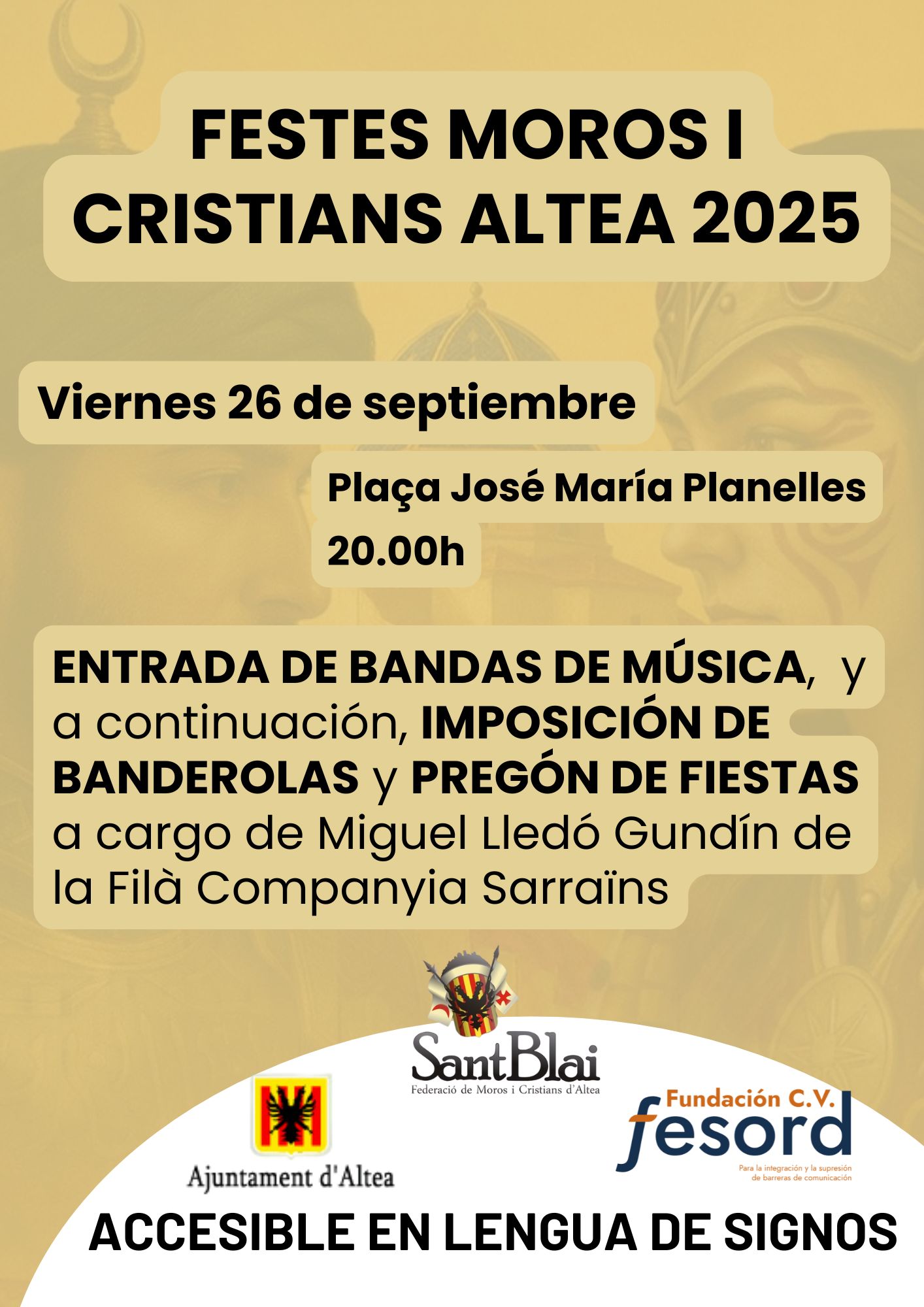 Cartel del pregón de fiestas