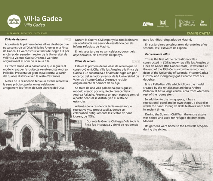 Panel explicativo Villa Gadea