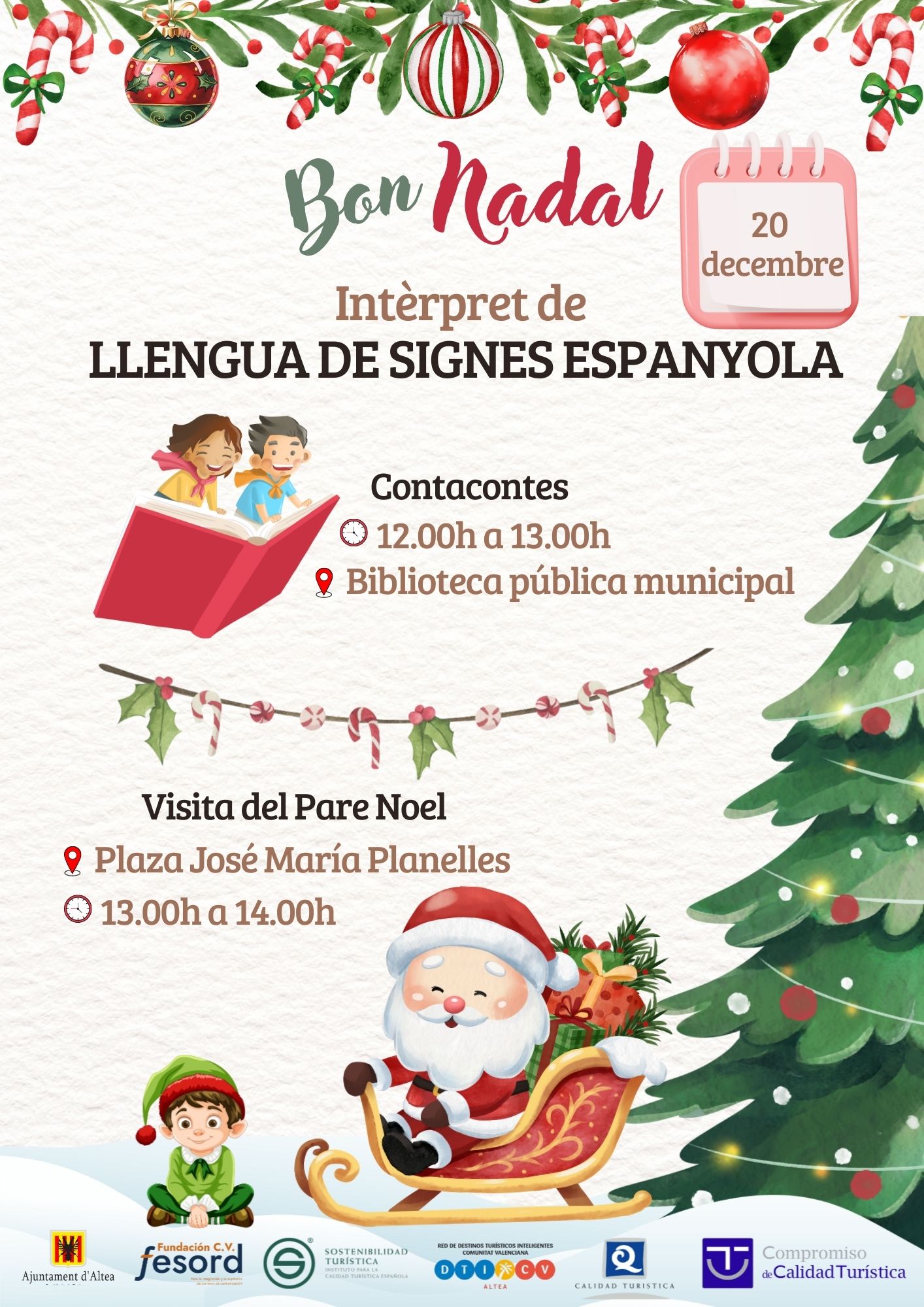 Cartel de eventos de navidad