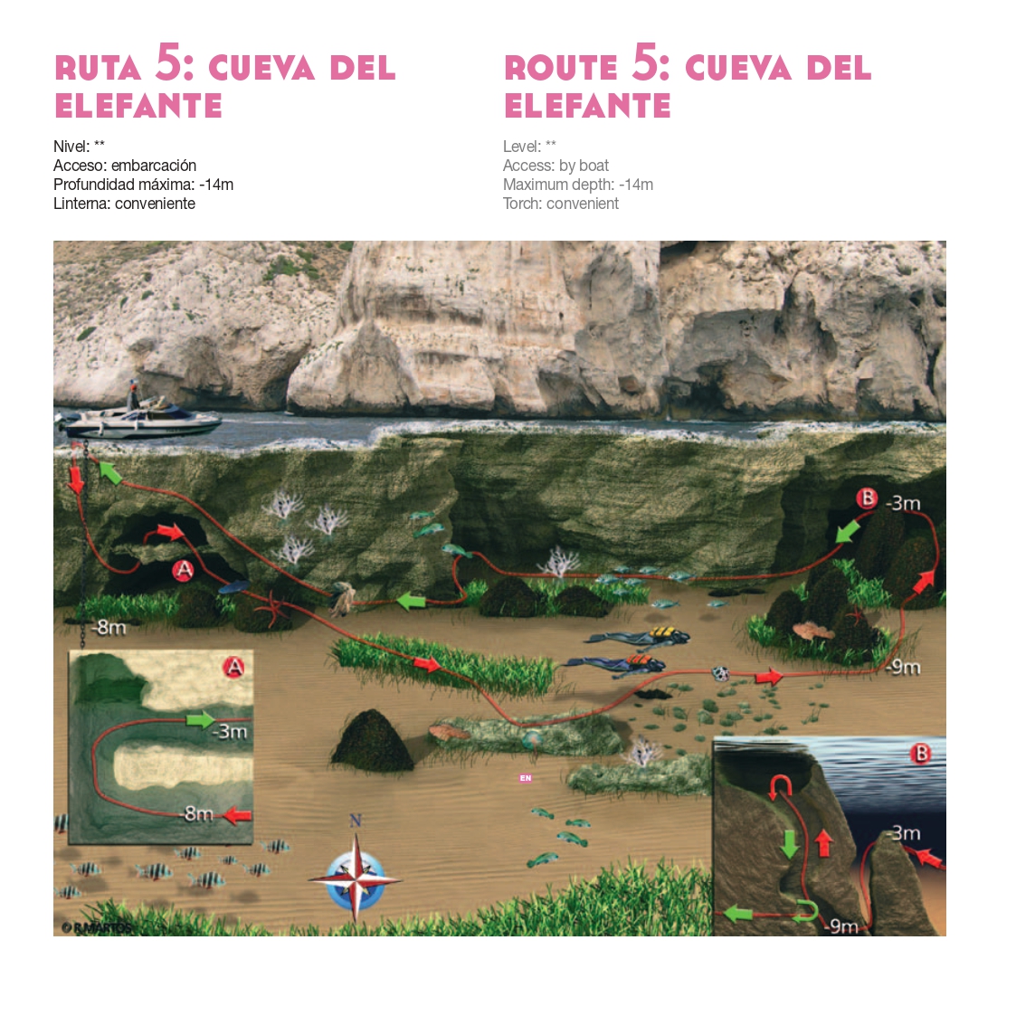 Ruta submarinismo Cueva del Elefante