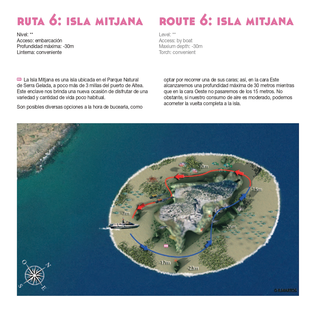 Ruta Submarinismo Isla Mitjana