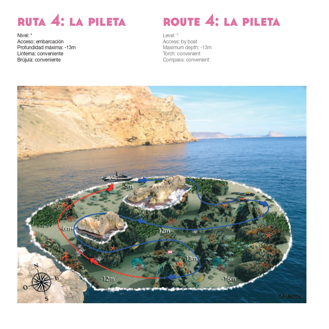 Ruta submarinismo La Pileta