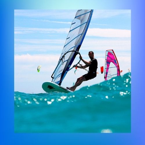 Practicando Wind Surf