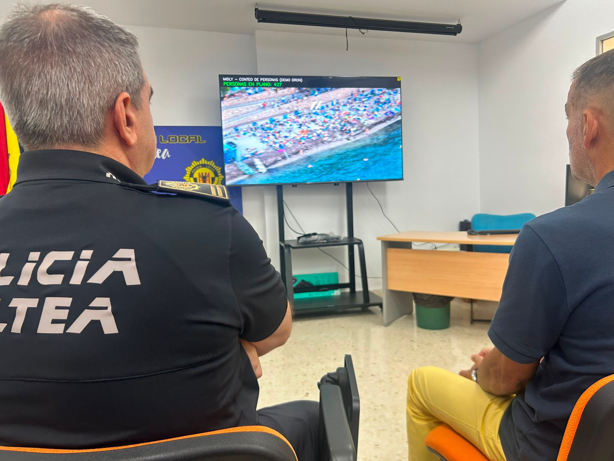 Prueba de los monitores de videovigilancia