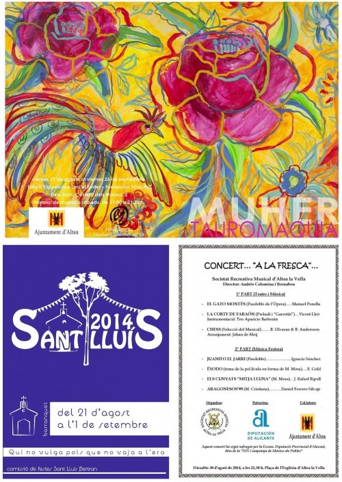 Las fiestas de San Luís y la Inauguración de la exposición Muher como protagonistas esta semana