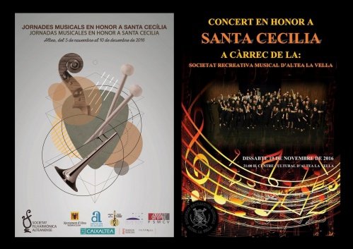 Jornadas musicales en honor a Santa Cecilia.
