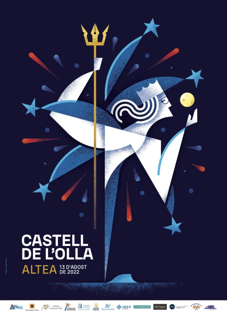 Alternativa de texto: Cartel anunciador del Castell de l’Olla 2022 de Altea